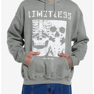 Social Collision Limitless Gray Graphic Hoodie for Men